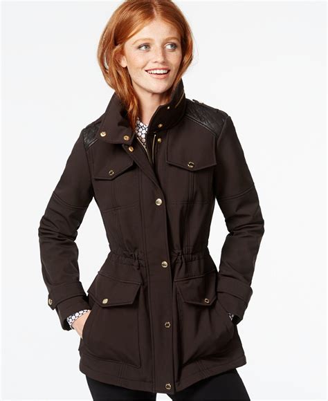 michael kors water resistant jacket|michael kors anorak raincoat.